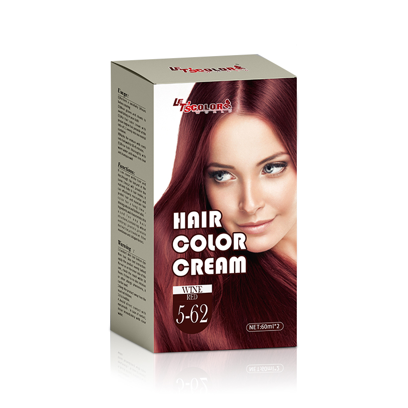 Krim Warna Rambut Minyak Argan merah wain untuk Salun